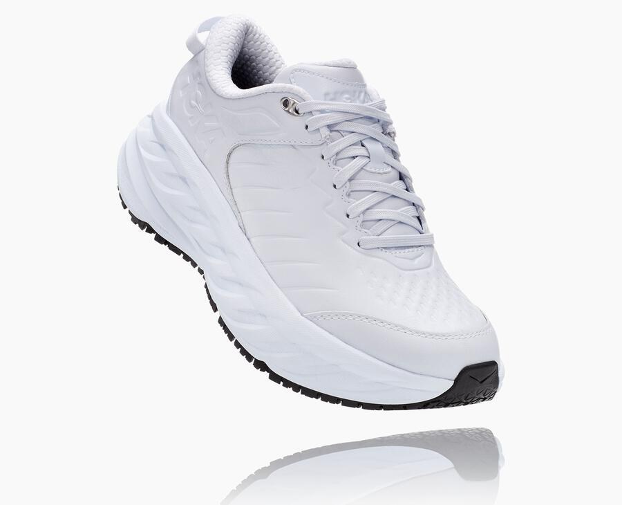 Hoka One One Bondi Sr - Women's Running Shoes - White - UK 392GAVIXQ